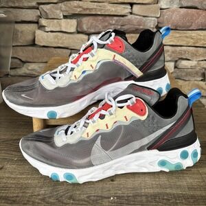 Nike React Element 87 Dark Grey Photo Blue Men's Size 11 - AQ1090-003